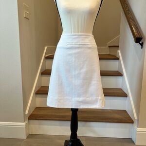 New Talbots White A-Line Skirt size 10